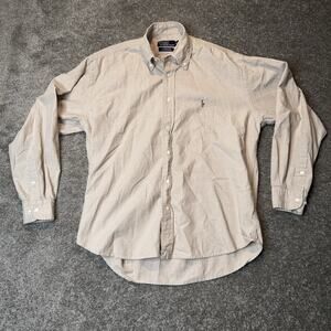 Polo Ralph Lauren Yarmouth Oxford Cloth Button Down Collar Shirt 15.5 Men’s‎ Tan